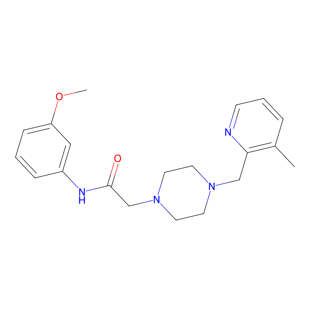 N-(3-methoxyphenyl)-2-{4-[(3-methylpyridin-2-yl)methyl]piperazin-1-yl}acetamide molecular structure, CAS 2877659-35-1