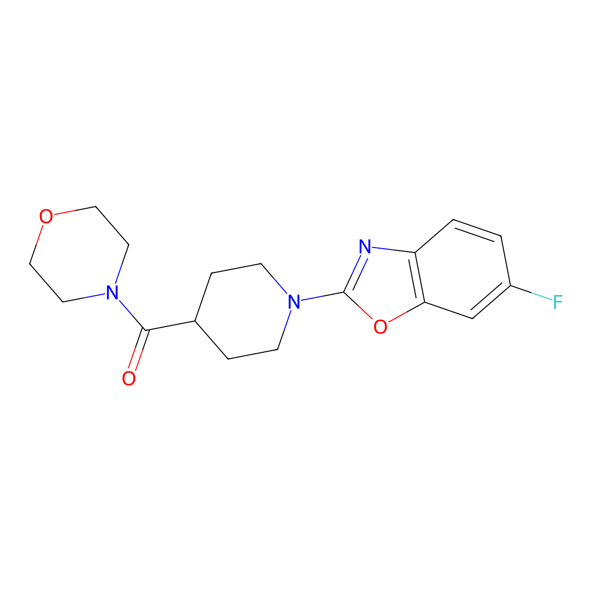 6-Fluoro-2-[4-(morpholine-4-carbonyl)piperidin-1-yl]-1,3-benzoxazole molecular structure, CAS 2877663-12-0