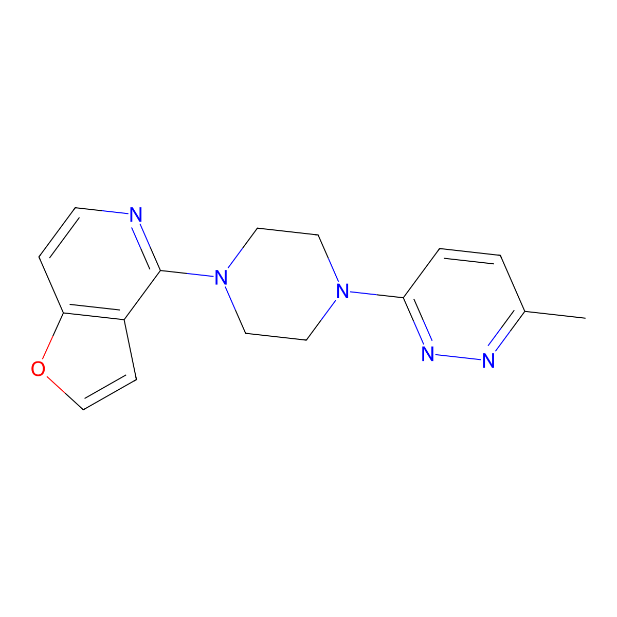 3-(4-{Furo[3,2-c]pyridin-4-yl}piperazin-1-yl)-6-methylpyridazine molecular structure, CAS 2877663-95-9