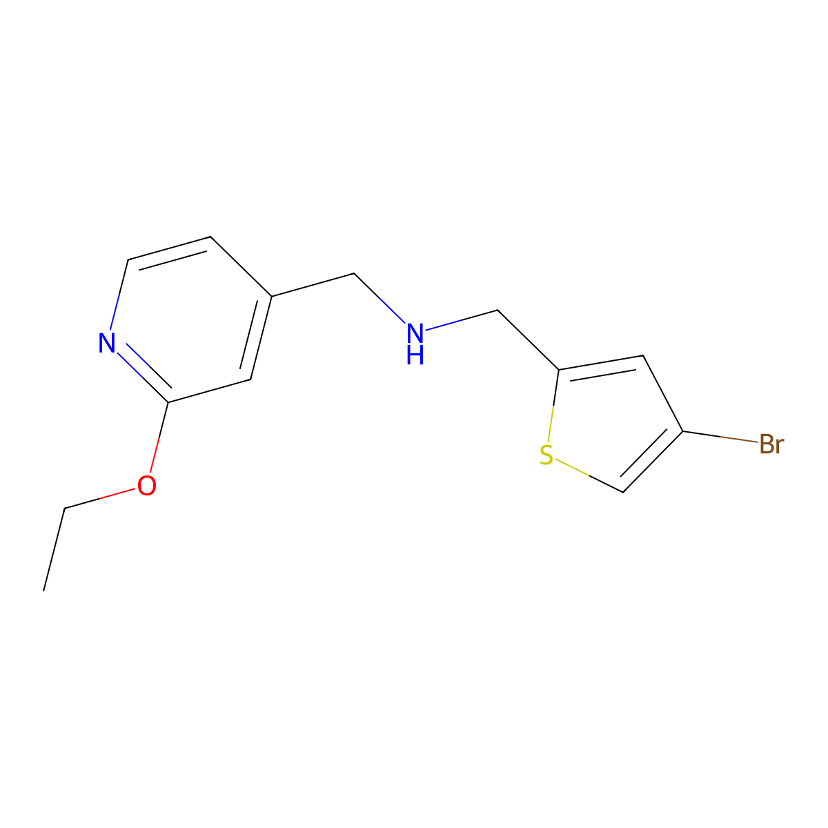 [(4-Bromothiophen-2-yl)methyl][(2-ethoxypyridin-4-yl)methyl]amine molecular structure, CAS 2877664-72-5