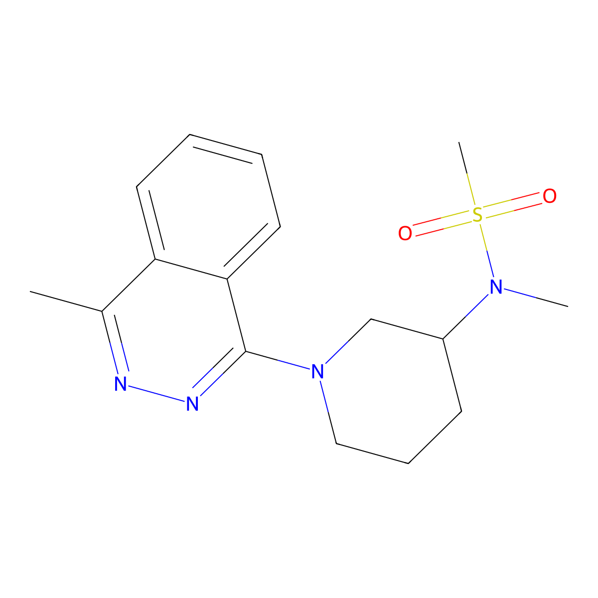 N-methyl-N-[1-(4-methylphthalazin-1-yl)piperidin-3-yl]methanesulfonamide molecular structure, CAS 2877665-89-7
