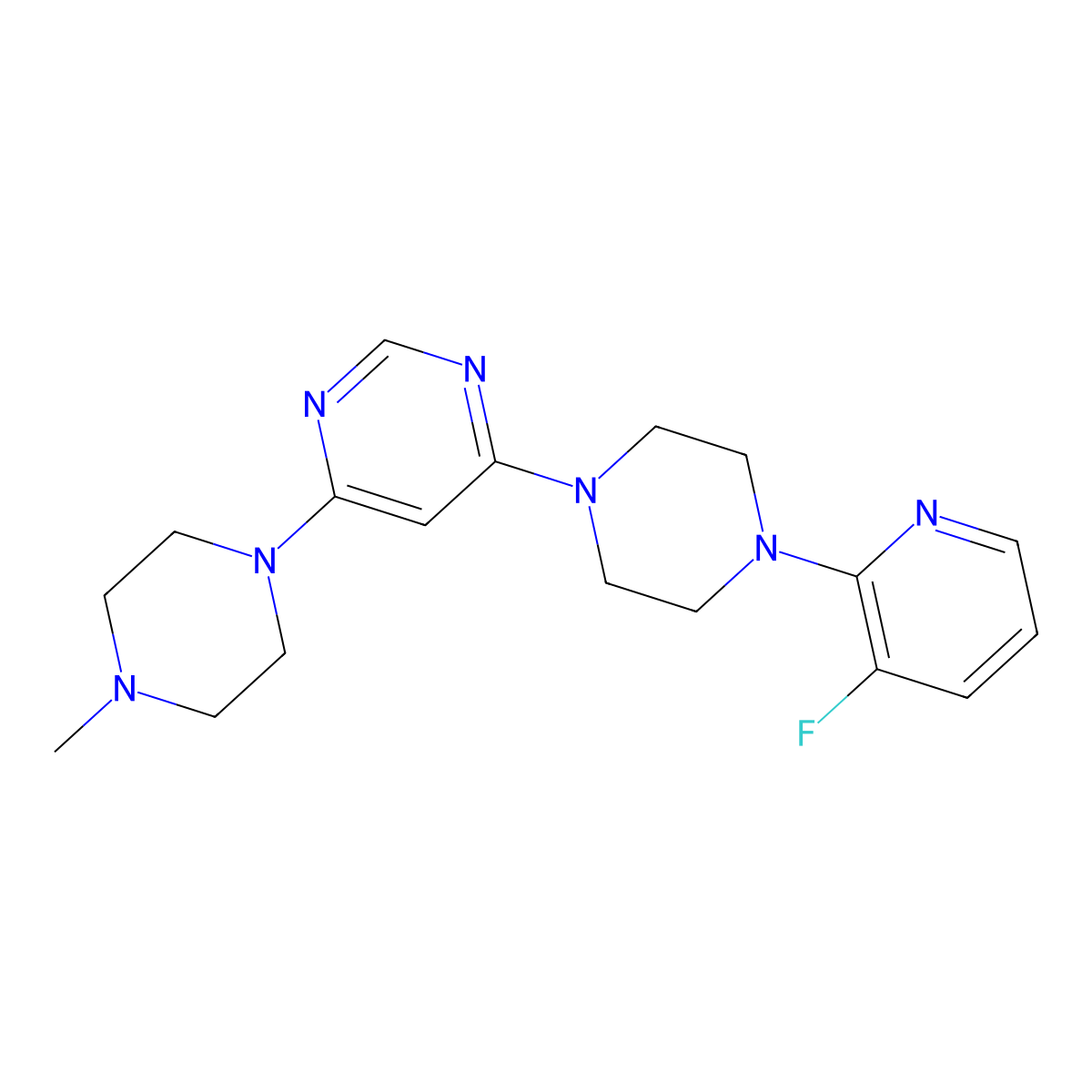 4-[4-(3-Fluoropyridin-2-yl)piperazin-1-yl]-6-(4-methylpiperazin-1-yl)pyrimidine molecular structure, CAS 2877666-06-1