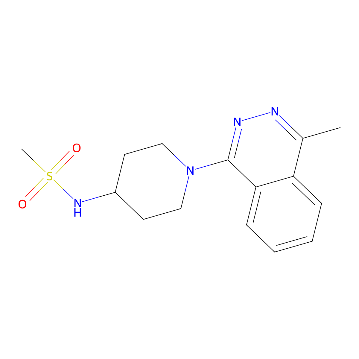 N-[1-(4-methylphthalazin-1-yl)piperidin-4-yl]methanesulfonamide molecular structure, CAS 2877666-09-4
