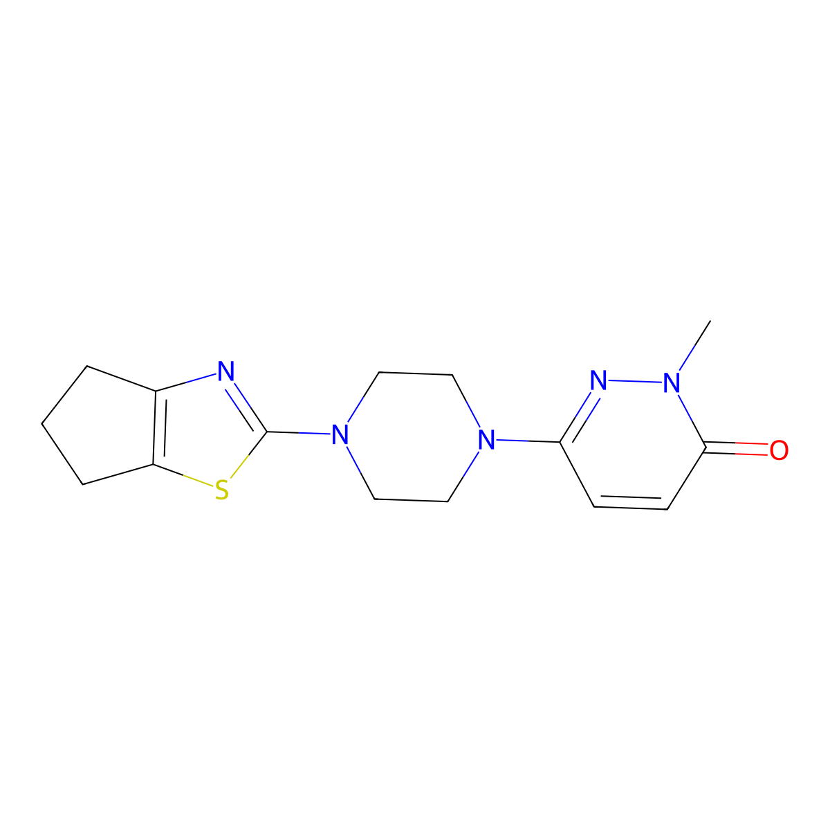 6-(4-{4H,5H,6H-cyclopenta[d][1,3]thiazol-2-yl}piperazin-1-yl)-2-methyl-2,3-dihydropyridazin-3-one molecular structure, CAS 2877666-16-3