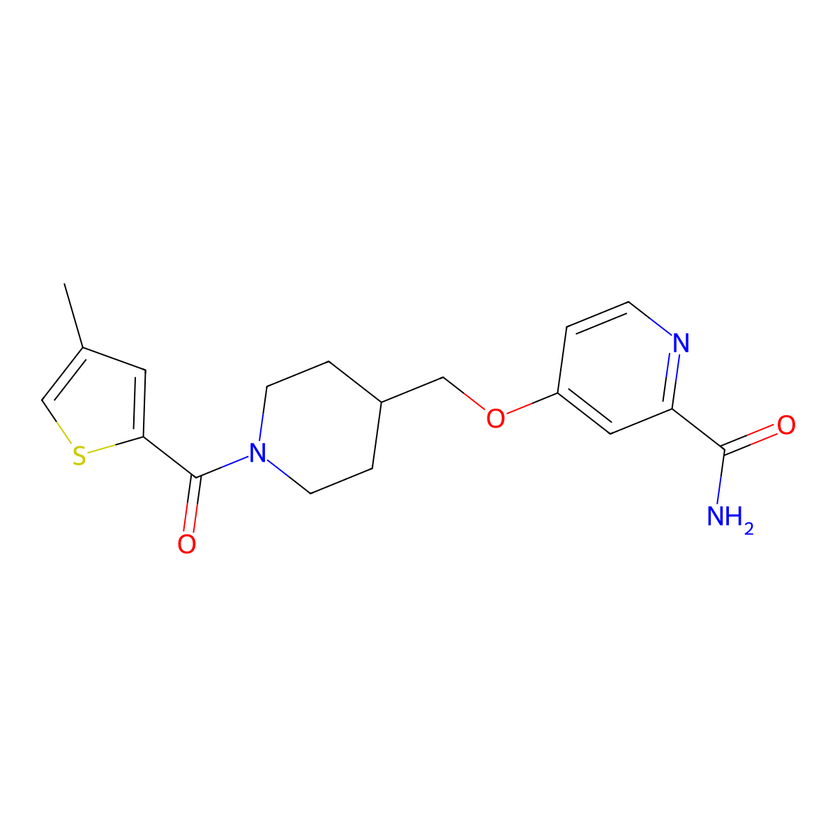 4-{[1-(4-Methylthiophene-2-carbonyl)piperidin-4-yl]methoxy}pyridine-2-carboxamide molecular structure, CAS 2877666-59-4