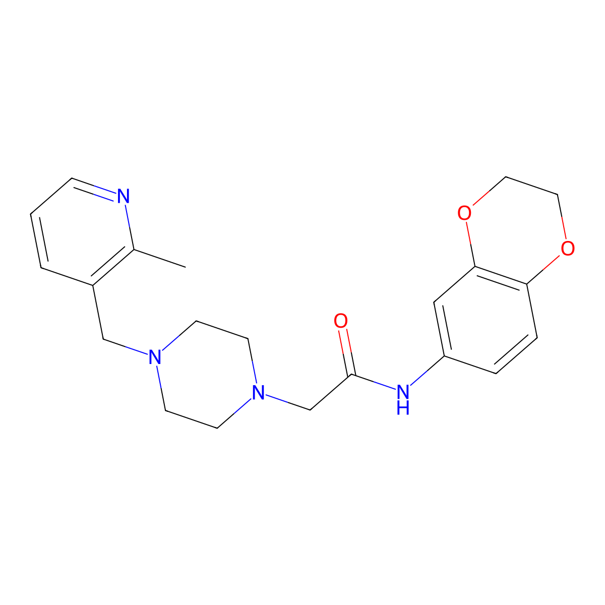 N-(2,3-dihydro-1,4-benzodioxin-6-yl)-2-{4-[(2-methylpyridin-3-yl)methyl]piperazin-1-yl}acetamide molecular structure, CAS 2877666-72-1