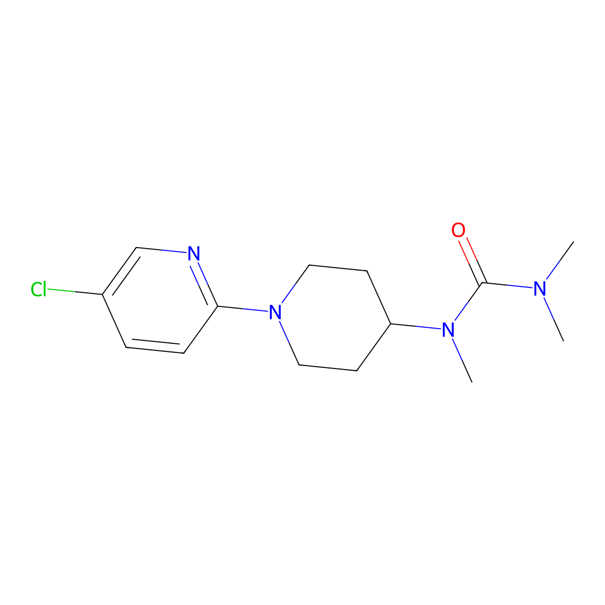 1-[1-(5-Chloropyridin-2-yl)piperidin-4-yl]-1,3,3-trimethylurea molecular structure, CAS 2877666-78-7