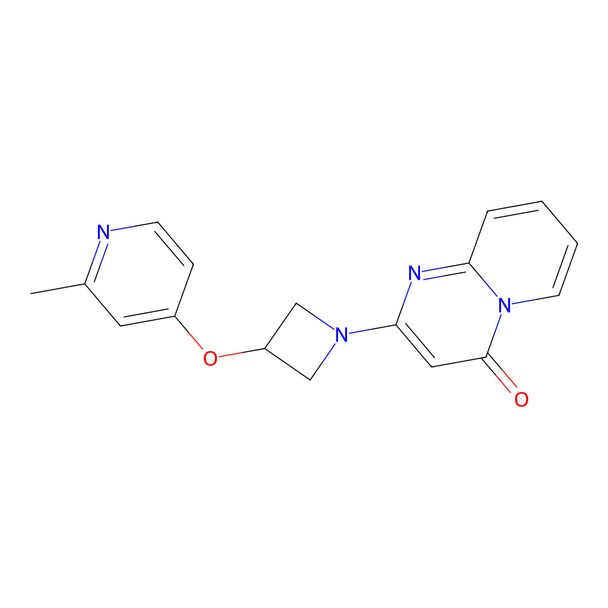 2-{3-[(2-methylpyridin-4-yl)oxy]azetidin-1-yl}-4H-pyrido[1,2-a]pyrimidin-4-one molecular structure, CAS 2877667-24-6