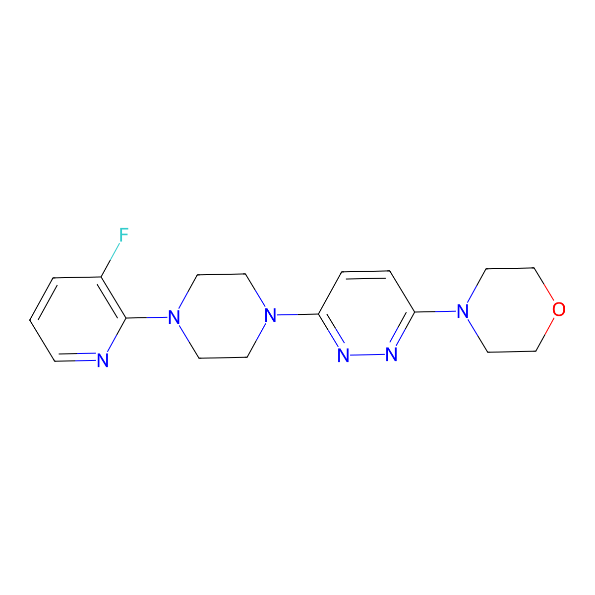 4-{6-[4-(3-Fluoropyridin-2-yl)piperazin-1-yl]pyridazin-3-yl}morpholine molecular structure, CAS 2877667-27-9