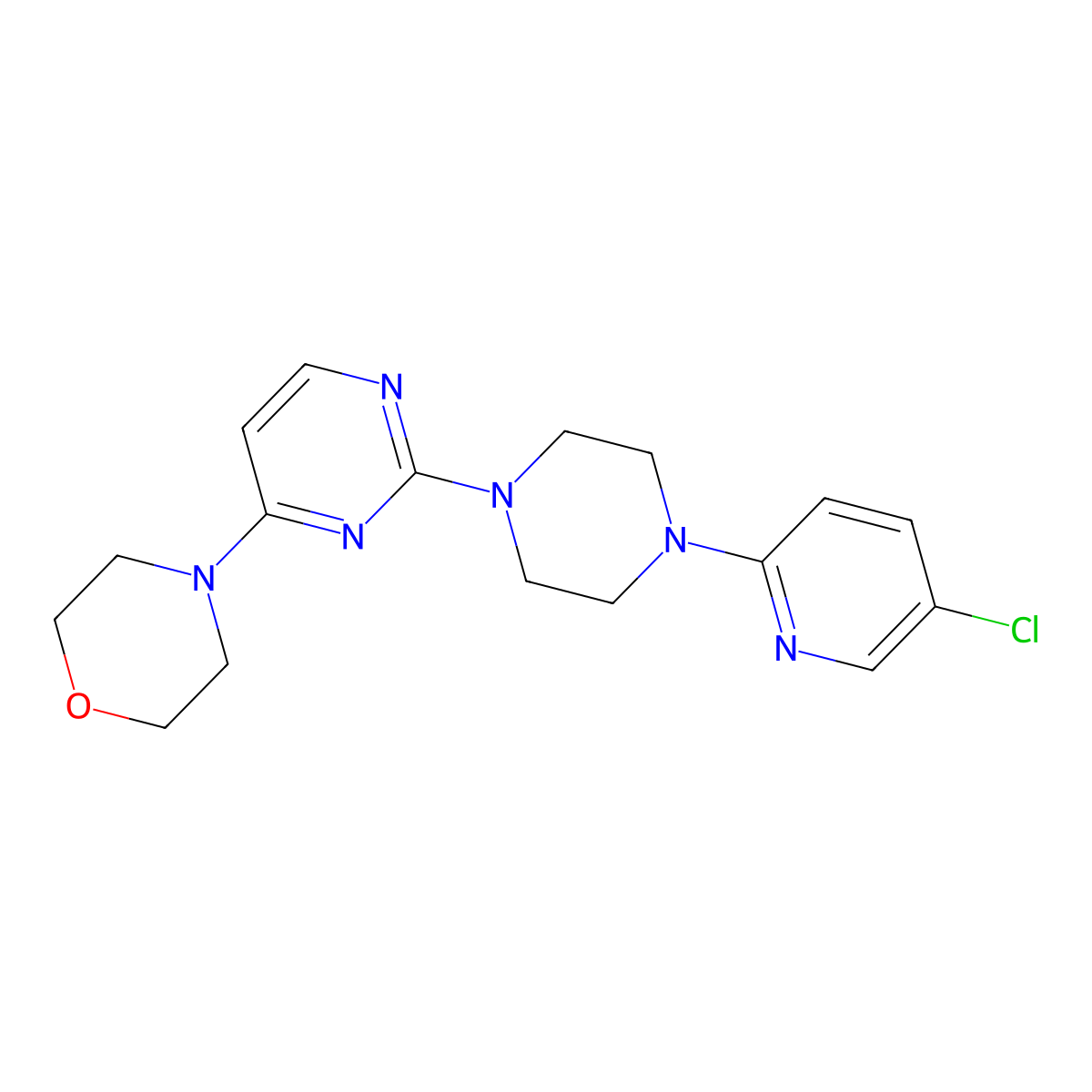 4-{2-[4-(5-Chloropyridin-2-yl)piperazin-1-yl]pyrimidin-4-yl}morpholine molecular structure, CAS 2877667-43-9