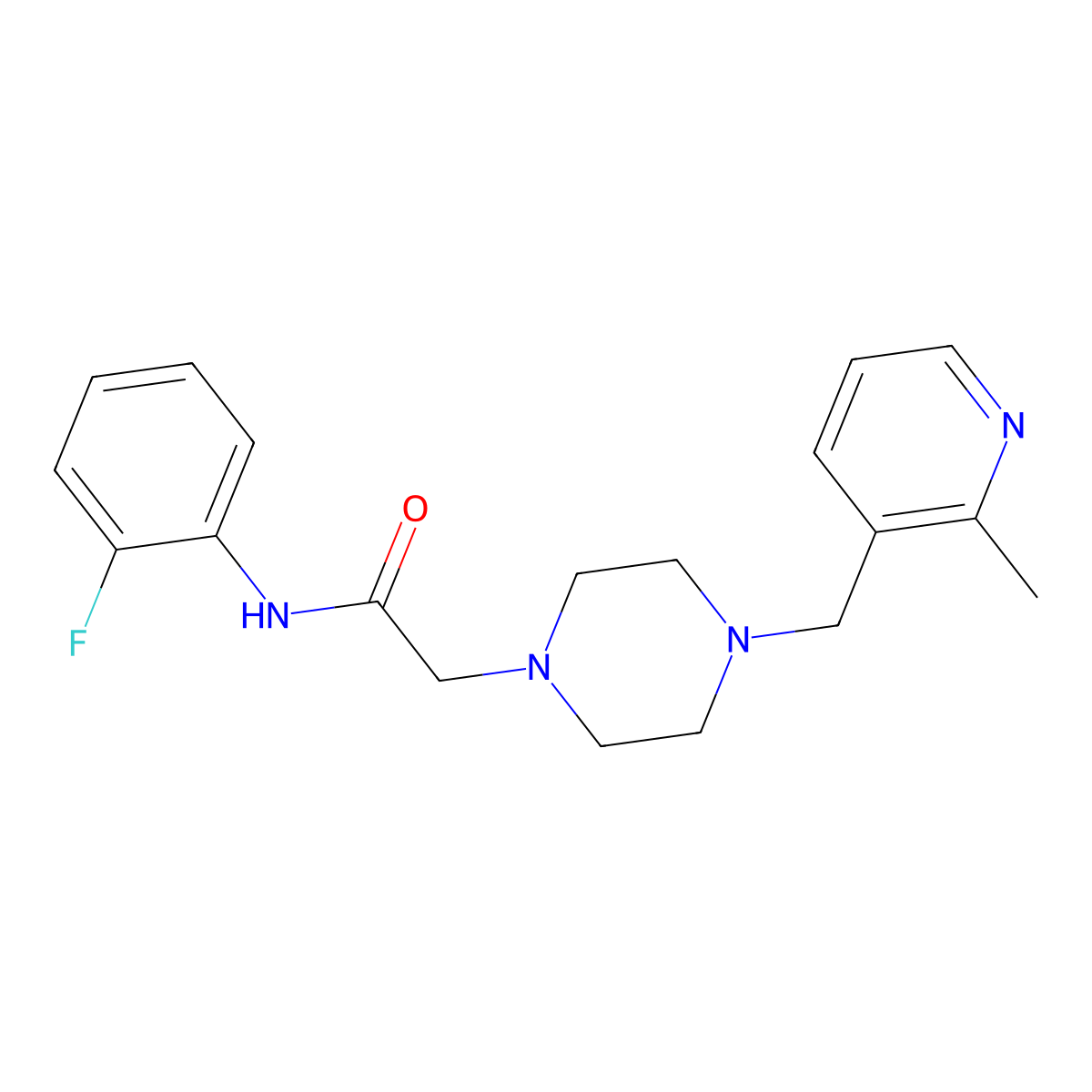 N-(2-fluorophenyl)-2-{4-[(2-methylpyridin-3-yl)methyl]piperazin-1-yl}acetamide molecular structure, CAS 2877668-52-3