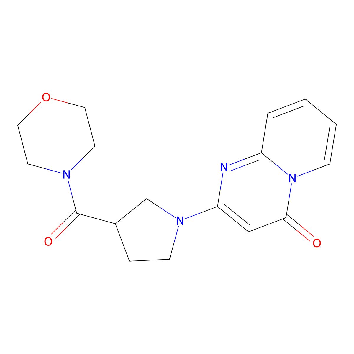 2-[3-(morpholine-4-carbonyl)pyrrolidin-1-yl]-4H-pyrido[1,2-a]pyrimidin-4-one molecular structure, CAS 2877668-54-5