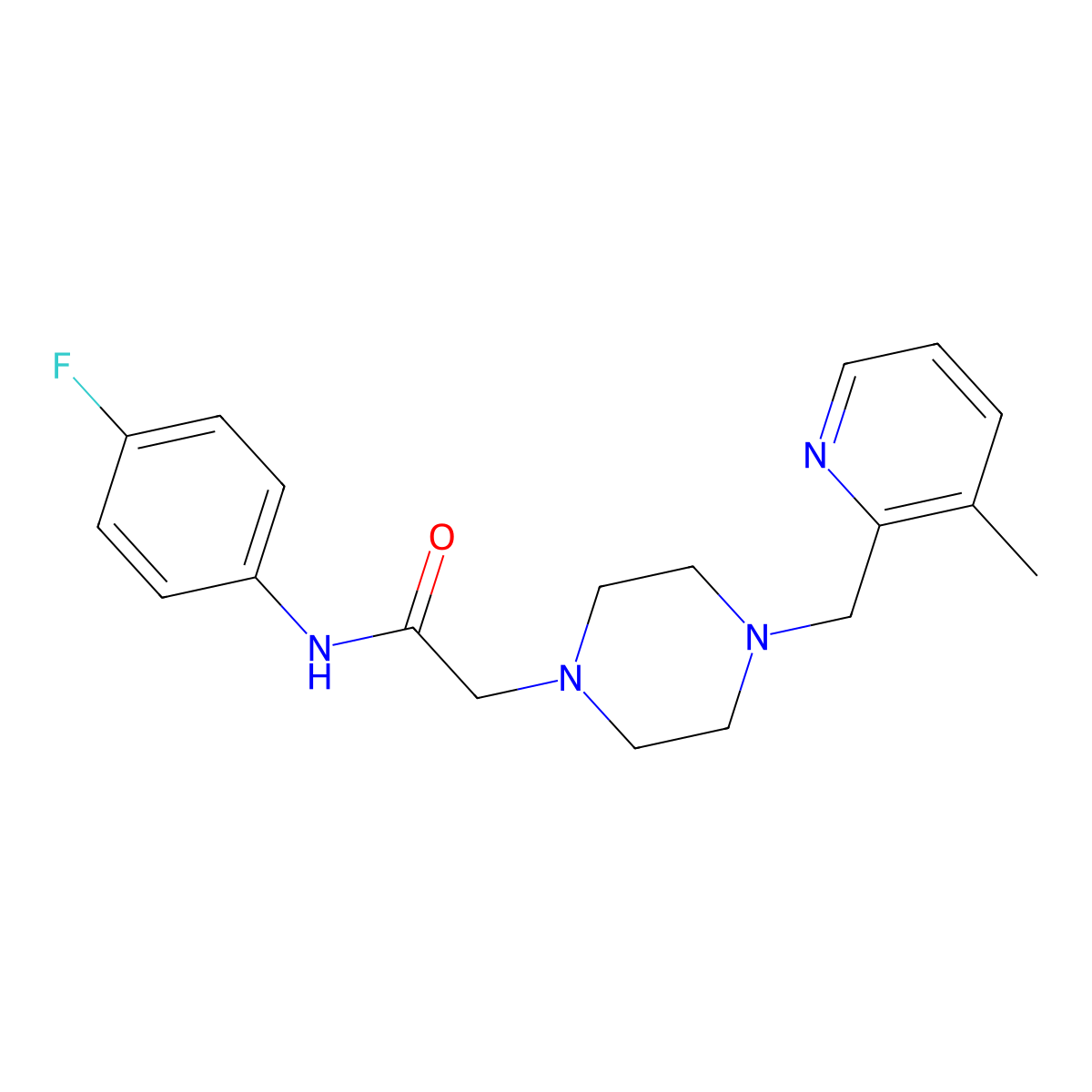 N-(4-fluorophenyl)-2-{4-[(3-methylpyridin-2-yl)methyl]piperazin-1-yl}acetamide molecular structure, CAS 2877671-70-8
