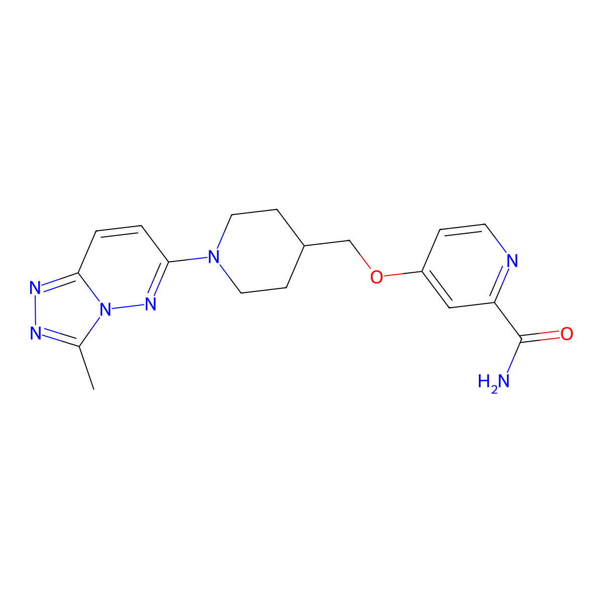 4-[(1-{3-Methyl-[1,2,4]triazolo[4,3-b]pyridazin-6-yl}piperidin-4-yl)methoxy]pyridine-2-carboxamide molecular structure, CAS 2877672-07-4