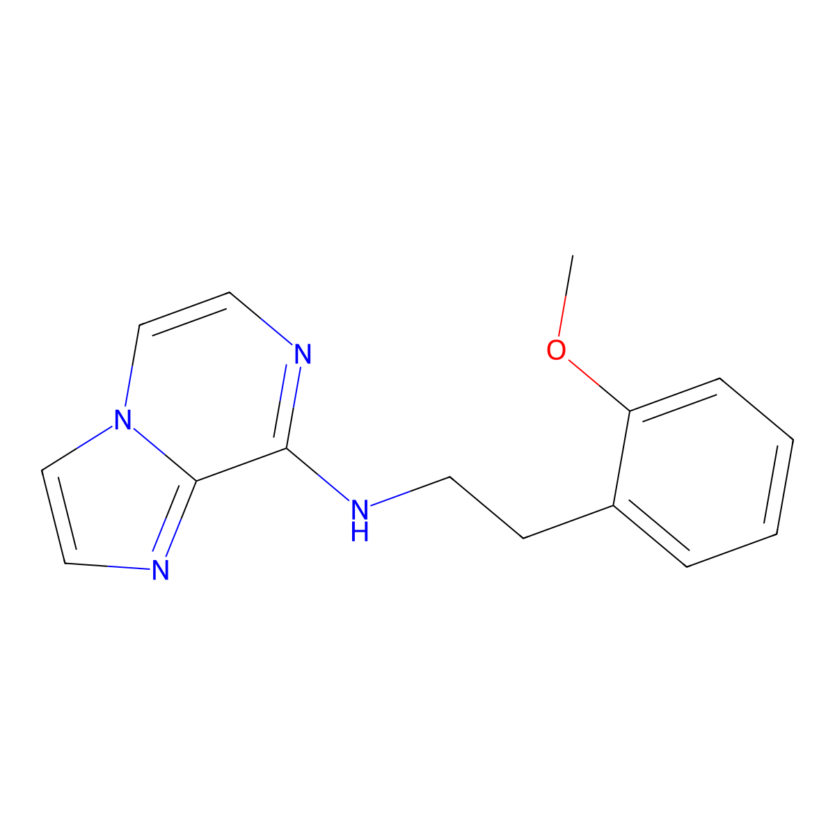 N-[2-(2-methoxyphenyl)ethyl]imidazo[1,2-a]pyrazin-8-amine molecular structure, CAS 2877672-13-2