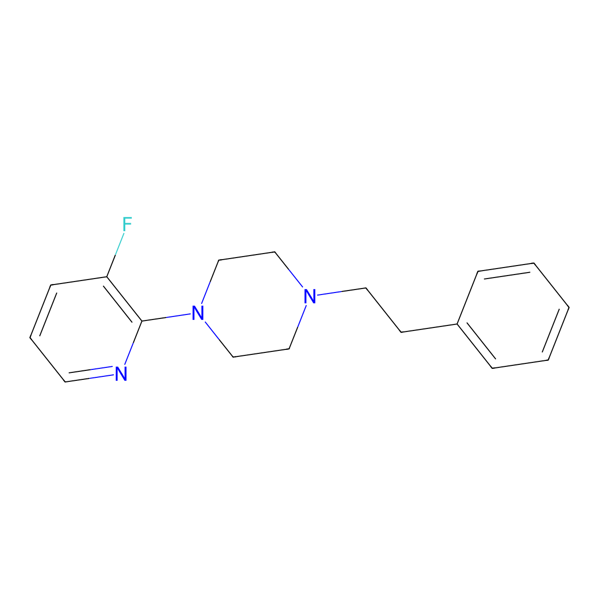 1-(3-Fluoropyridin-2-yl)-4-(2-phenylethyl)piperazine molecular structure, CAS 2877673-20-4
