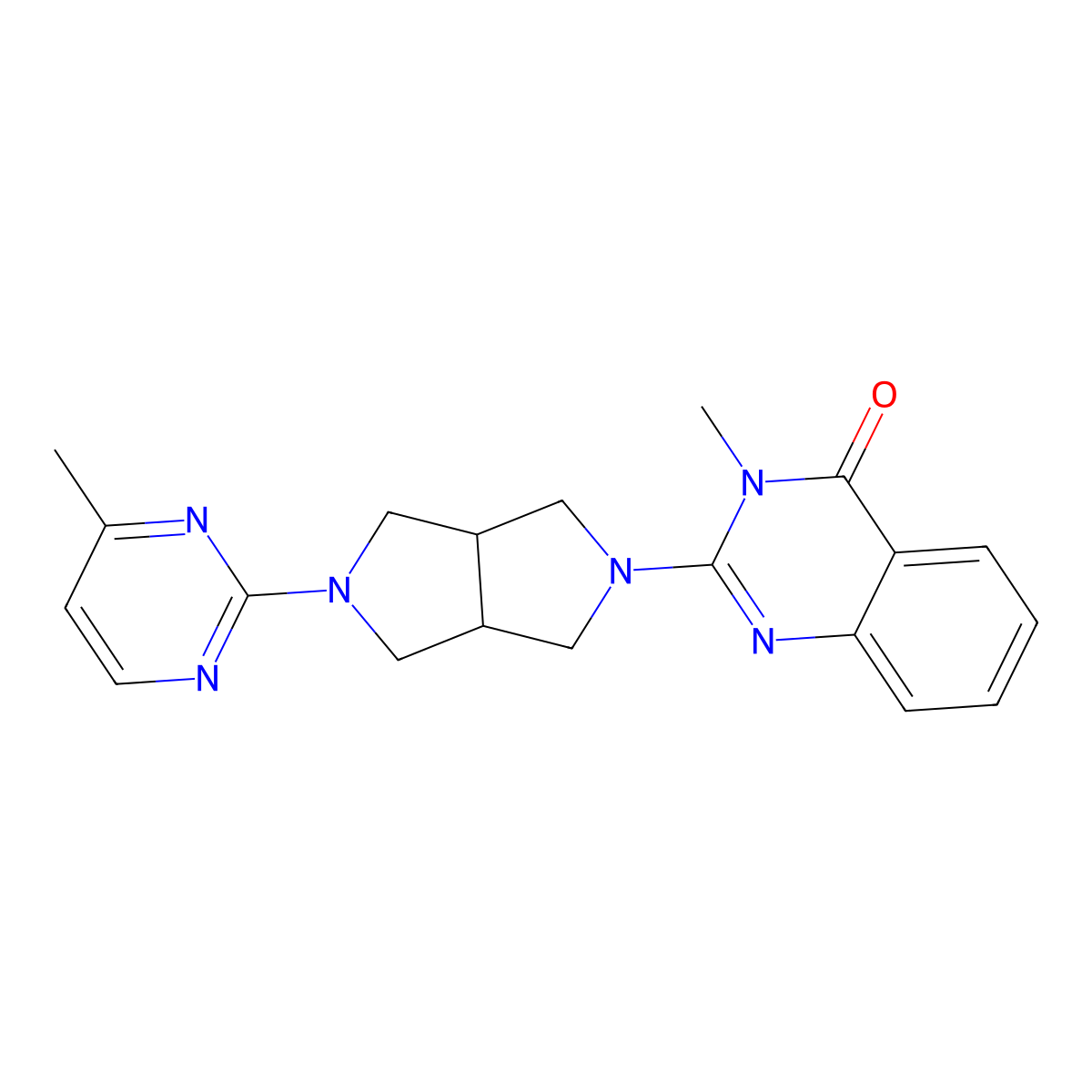 3-Methyl-2-[5-(4-methylpyrimidin-2-yl)-octahydropyrrolo[3,4-c]pyrrol-2-yl]-3,4-dihydroquinazolin-4-one molecular structure, CAS 2877675-41-5