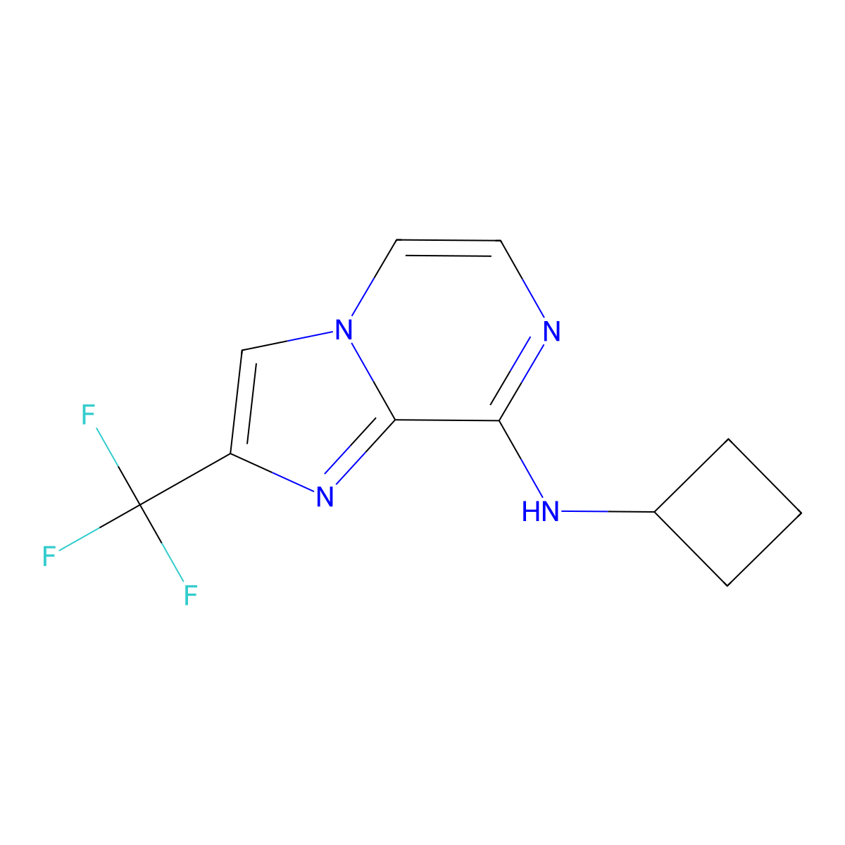 N-cyclobutyl-2-(trifluoromethyl)imidazo[1,2-a]pyrazin-8-amine molecular structure, CAS 2877675-59-5