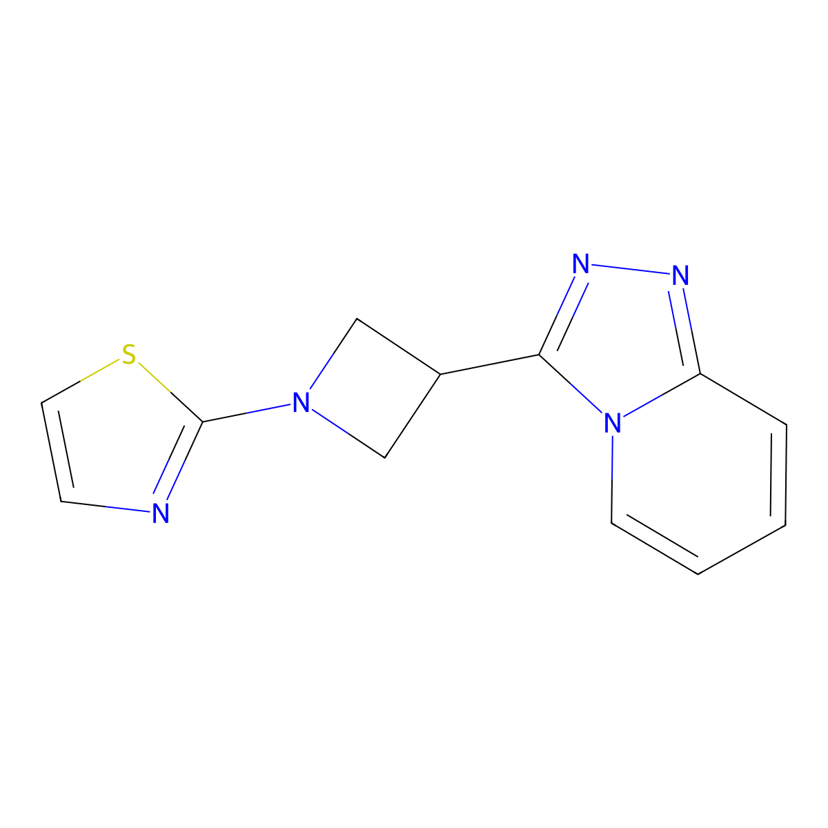 2-(3-{[1,2,4]Triazolo[4,3-a]pyridin-3-yl}azetidin-1-yl)-1,3-thiazole molecular structure, CAS 2877675-77-7