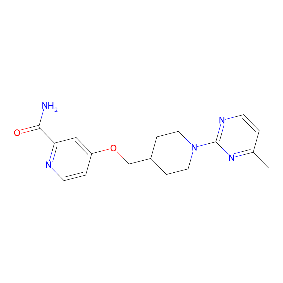 4-{[1-(4-Methylpyrimidin-2-yl)piperidin-4-yl]methoxy}pyridine-2-carboxamide molecular structure, CAS 2877681-53-1
