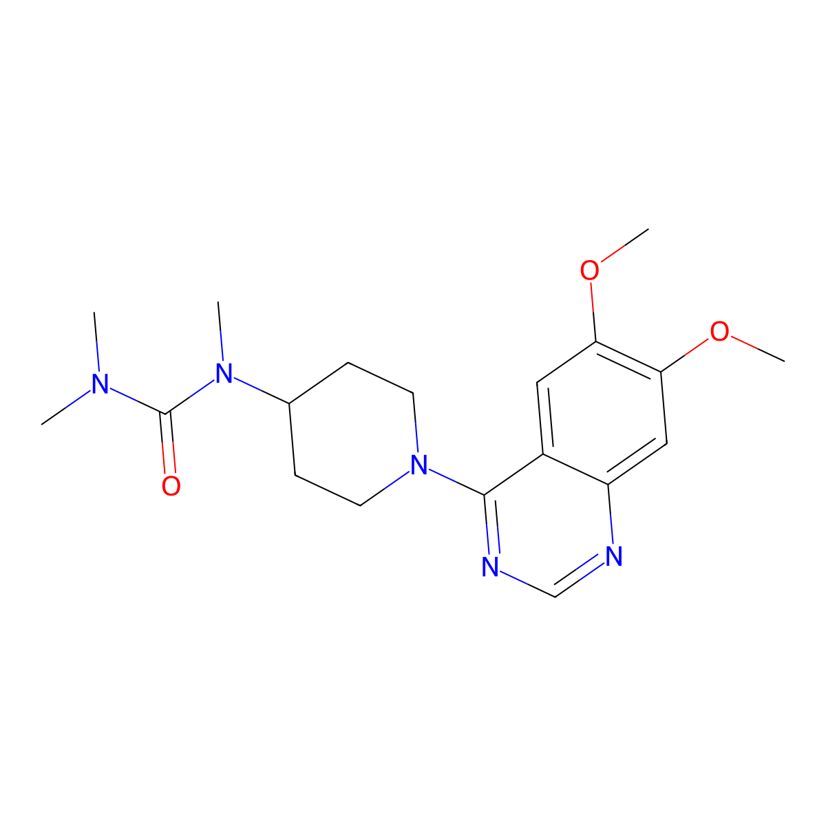 1-[1-(6,7-Dimethoxyquinazolin-4-yl)piperidin-4-yl]-1,3,3-trimethylurea molecular structure, CAS 2877681-81-5