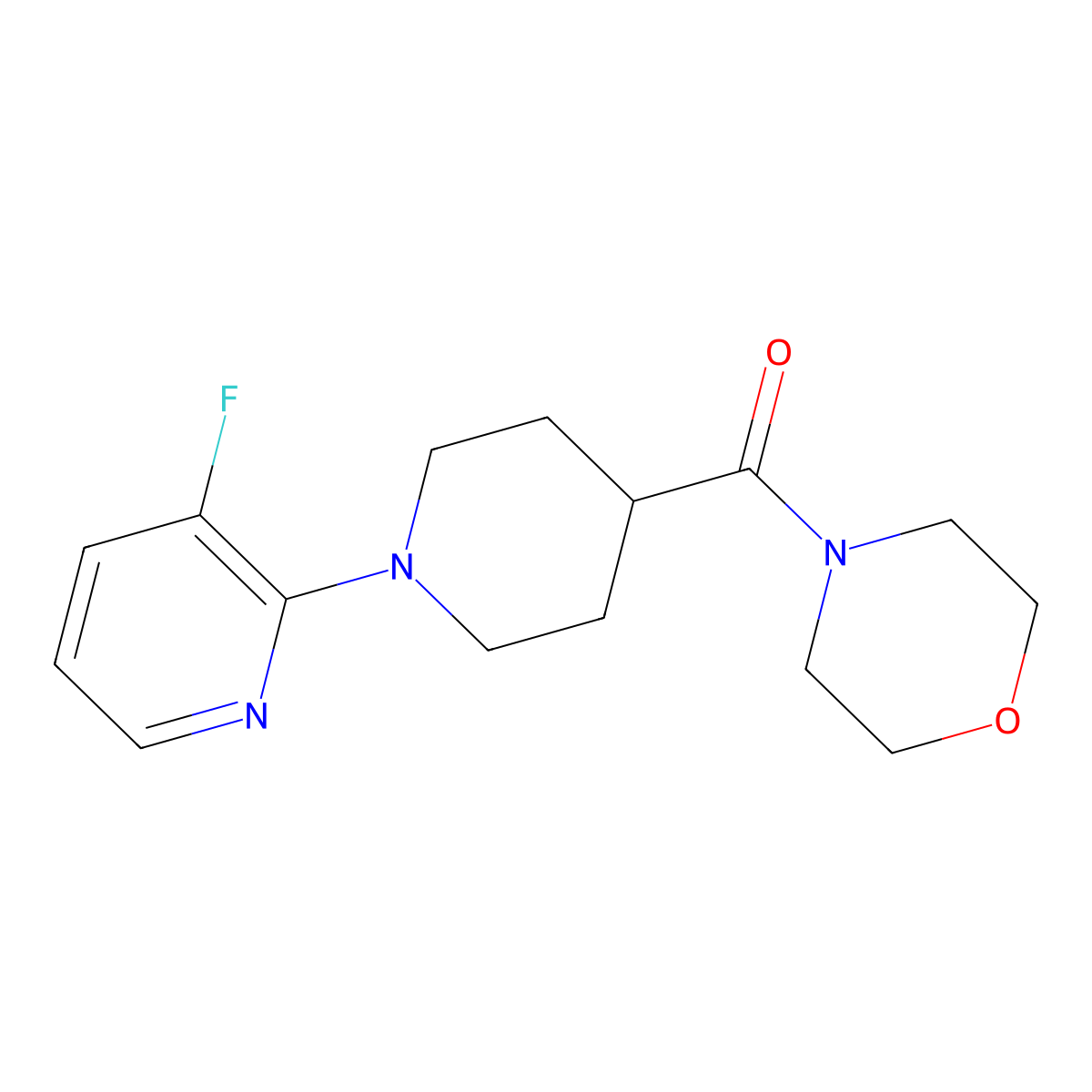 4-[1-(3-Fluoropyridin-2-yl)piperidine-4-carbonyl]morpholine molecular structure, CAS 2877681-85-9