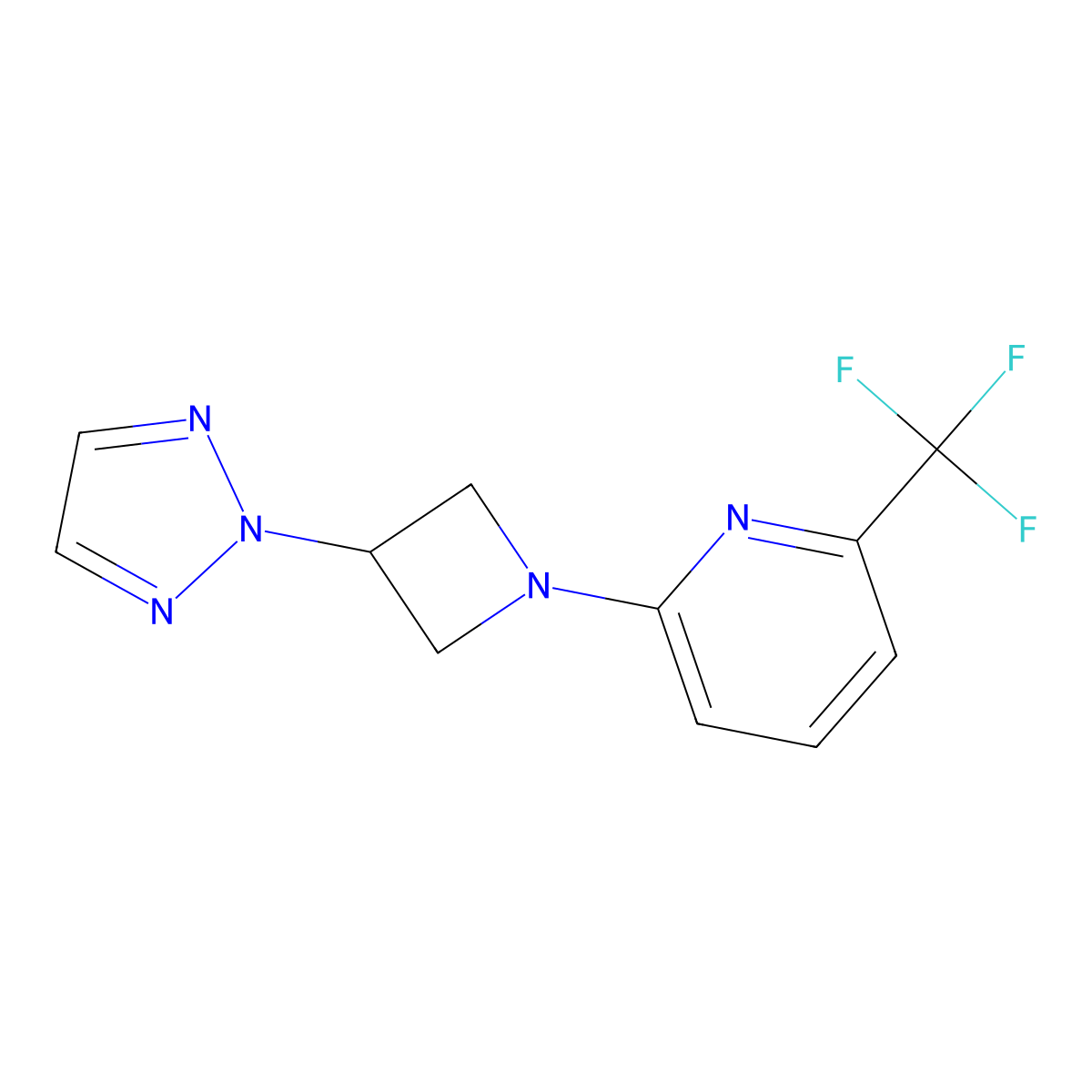 2-[3-(2H-1,2,3-triazol-2-yl)azetidin-1-yl]-6-(trifluoromethyl)pyridine molecular structure, CAS 2877682-32-9