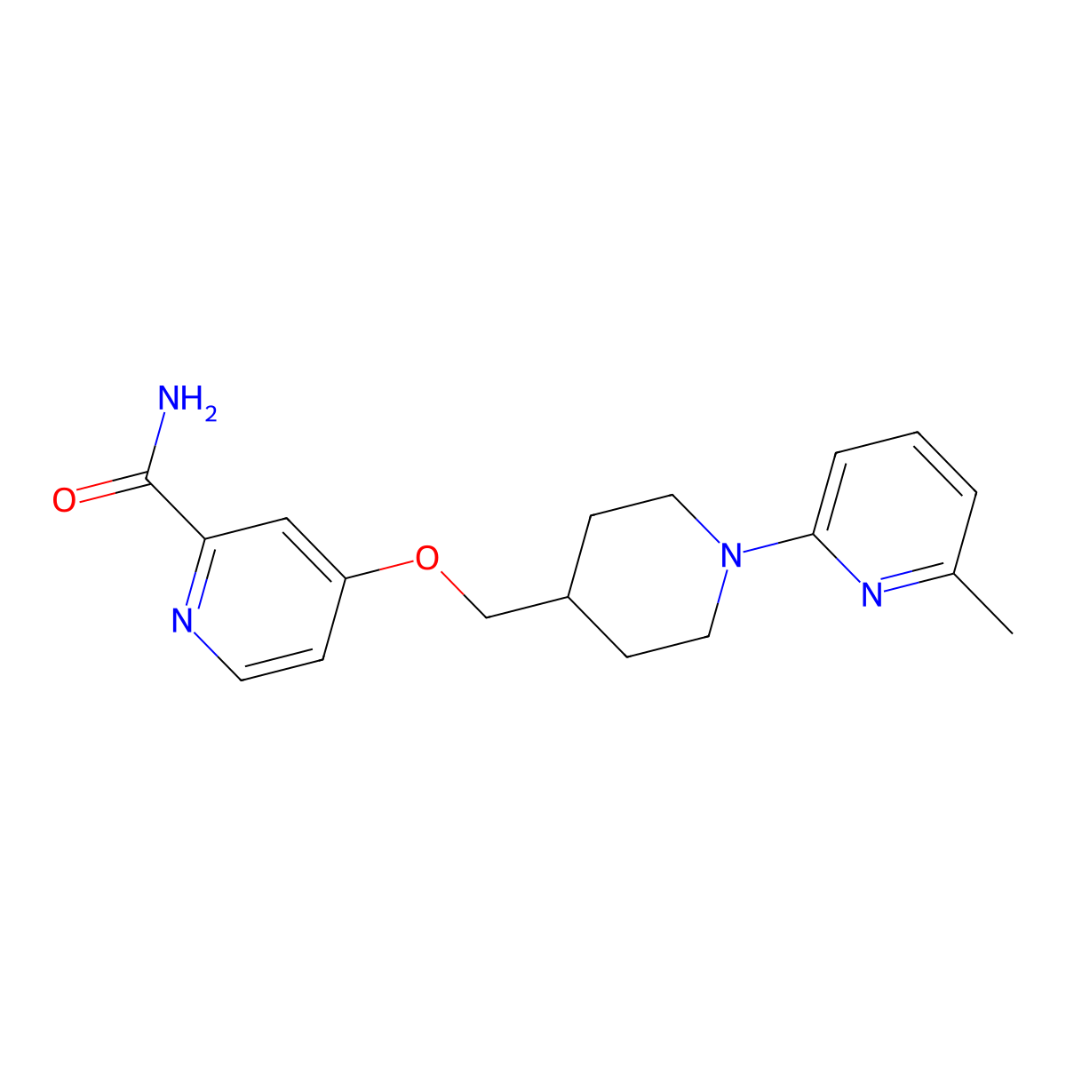 4-{[1-(6-Methylpyridin-2-yl)piperidin-4-yl]methoxy}pyridine-2-carboxamide molecular structure, CAS 2877685-19-1