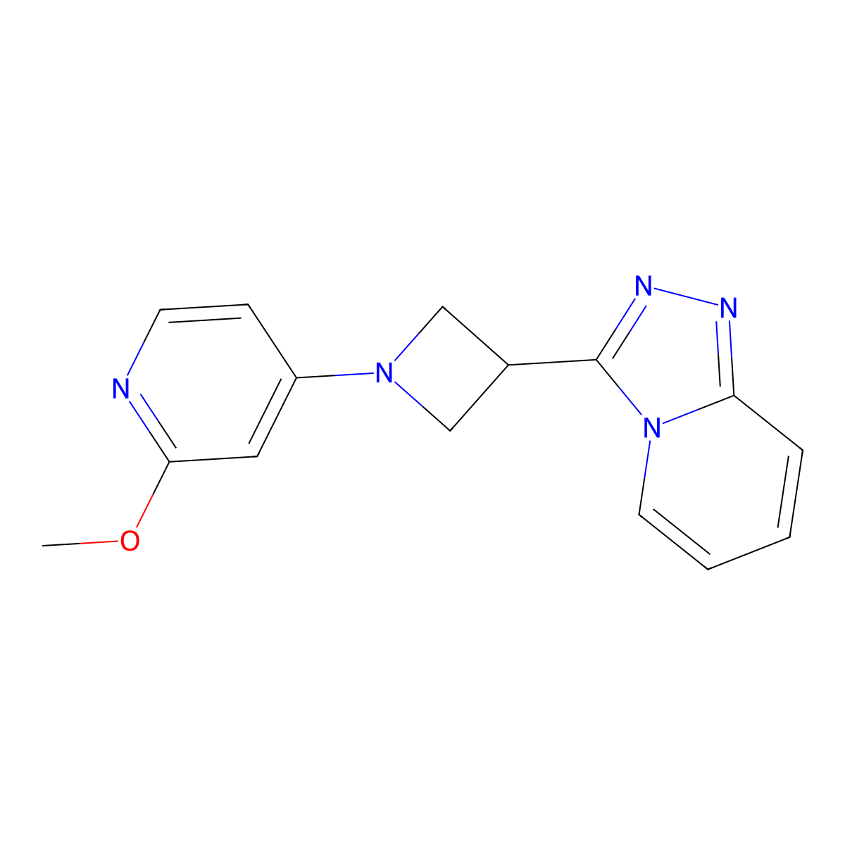 2-Methoxy-4-(3-{[1,2,4]triazolo[4,3-a]pyridin-3-yl}azetidin-1-yl)pyridine molecular structure, CAS 2877685-23-7