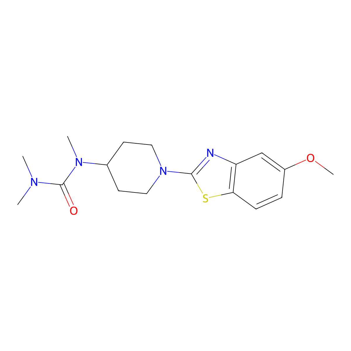 1-[1-(5-Methoxy-1,3-benzothiazol-2-yl)piperidin-4-yl]-1,3,3-trimethylurea molecular structure, CAS 2877685-88-4