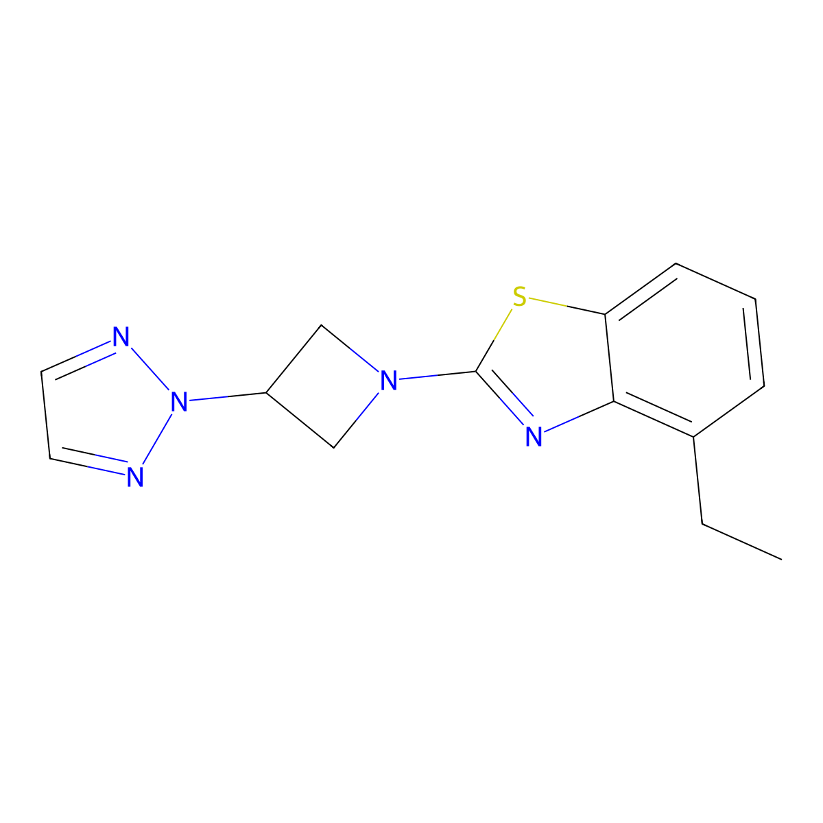 4-ethyl-2-[3-(2H-1,2,3-triazol-2-yl)azetidin-1-yl]-1,3-benzothiazole molecular structure, CAS 2877685-93-1