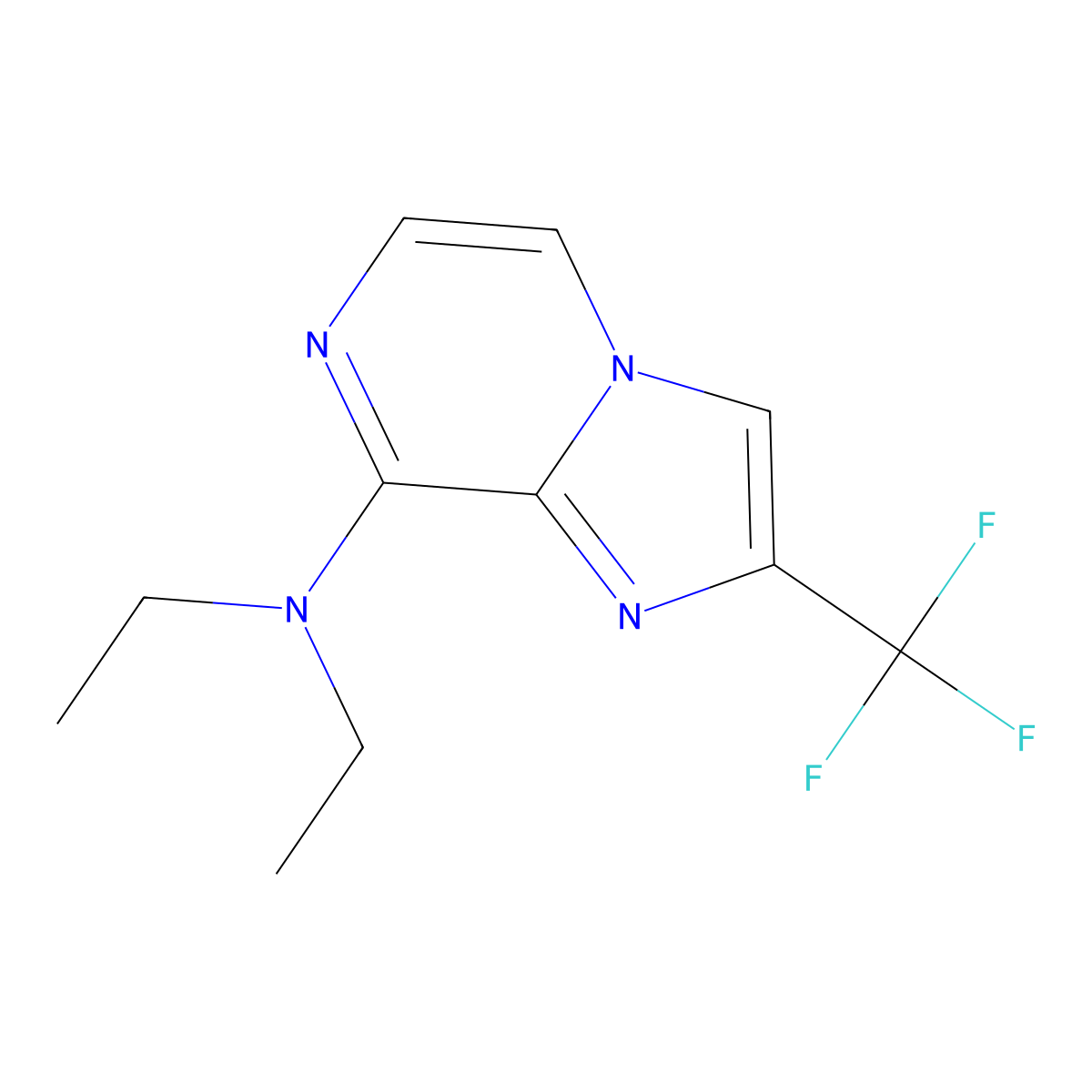 N,N-diethyl-2-(trifluoromethyl)imidazo[1,2-a]pyrazin-8-amine molecular structure, CAS 2877686-56-9