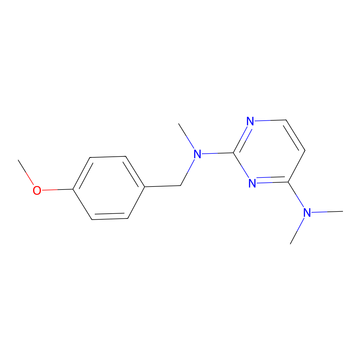 N2-[(4-methoxyphenyl)methyl]-N2,N4,N4-trimethylpyrimidine-2,4-diamine molecular structure, CAS 2877686-58-1