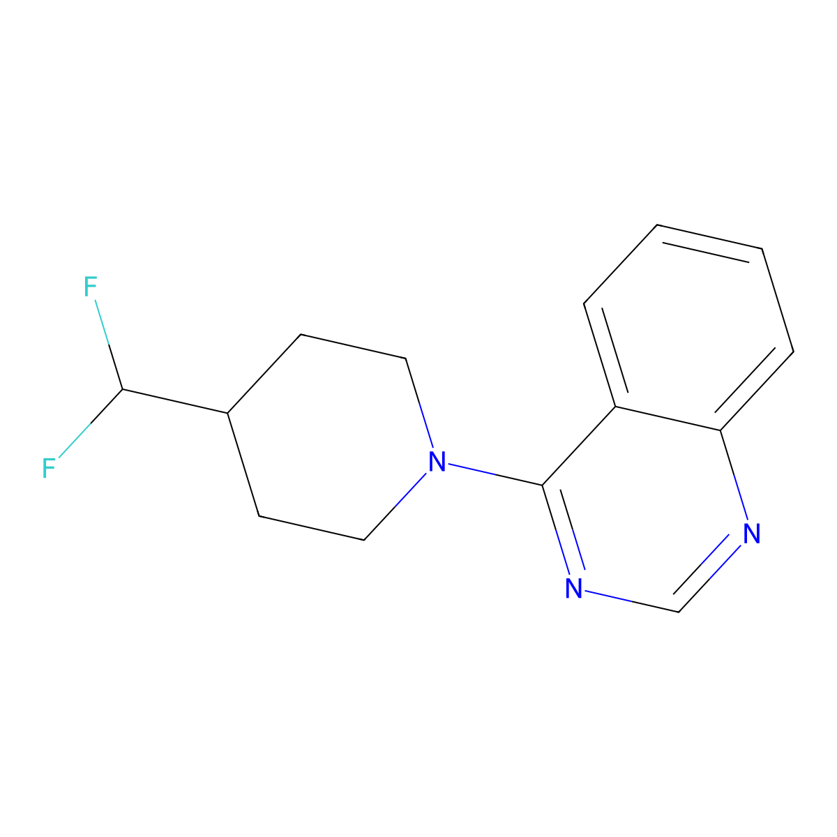 4-[4-(Difluoromethyl)piperidin-1-yl]quinazoline molecular structure, CAS 2877686-78-5
