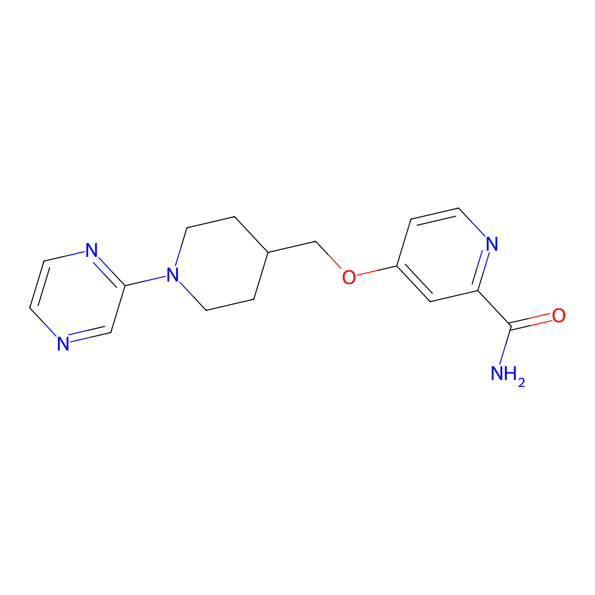 4-{[1-(Pyrazin-2-yl)piperidin-4-yl]methoxy}pyridine-2-carboxamide molecular structure, CAS 2877686-89-8