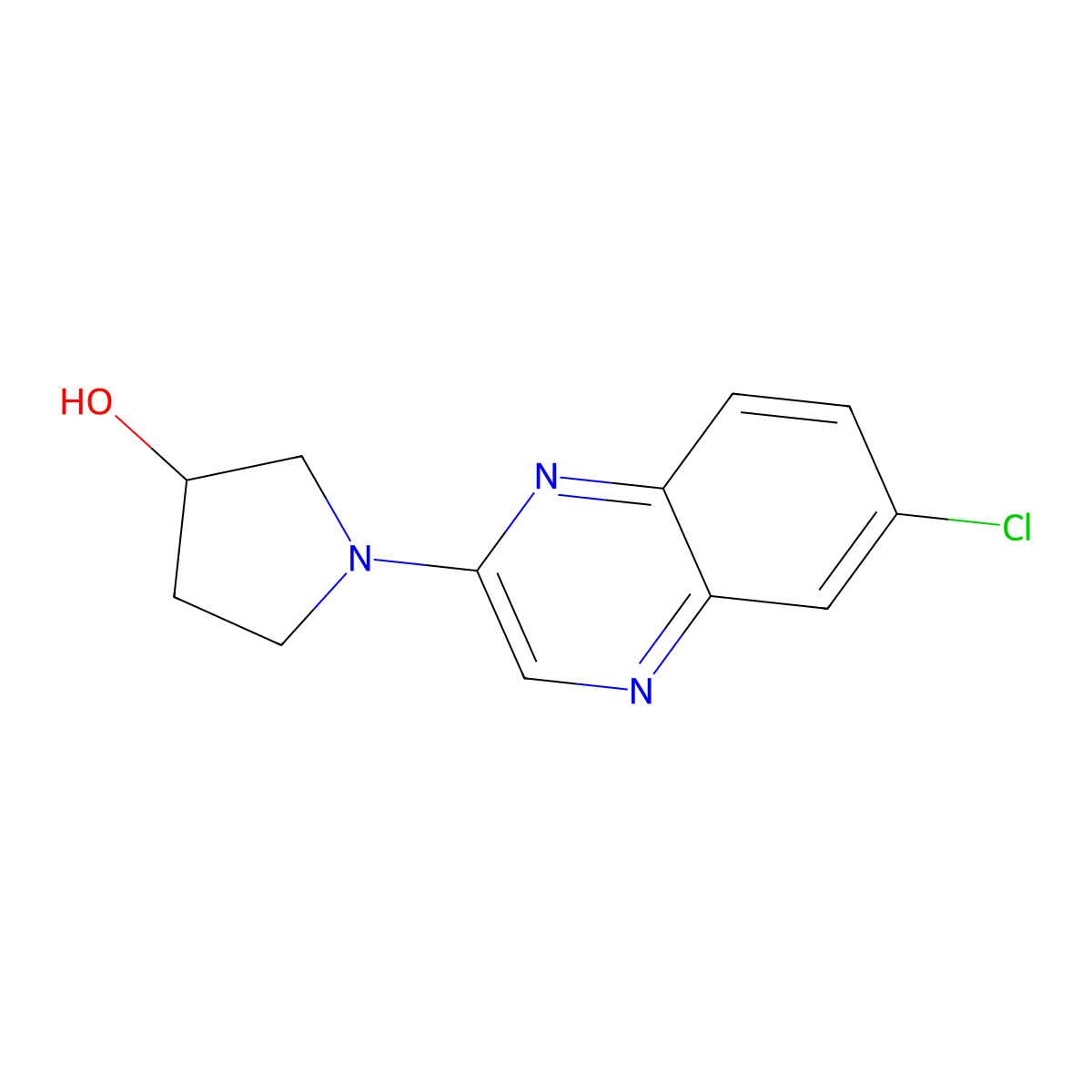 1-(6-Chloroquinoxalin-2-yl)pyrrolidin-3-ol molecular structure, CAS 2877687-35-7