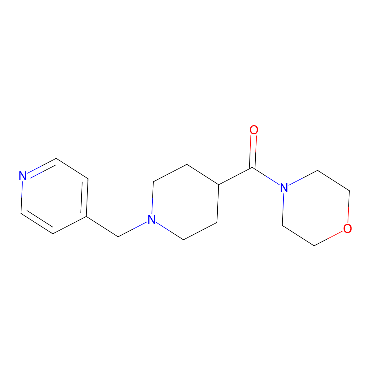 4-{1-[(Pyridin-4-yl)methyl]piperidine-4-carbonyl}morpholine molecular structure, CAS 2877687-66-4