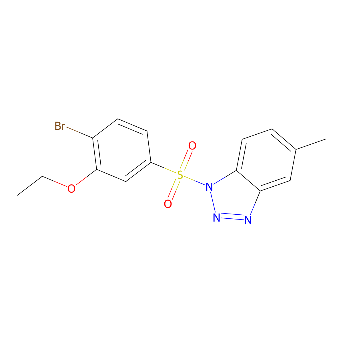 1-(4-bromo-3-ethoxybenzenesulfonyl)-5-methyl-1H-1,2,3-benzotriazole molecular structure, CAS 2877688-55-4