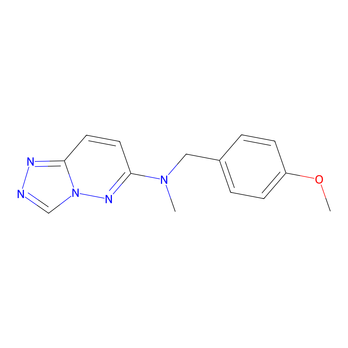 N-[(4-methoxyphenyl)methyl]-N-methyl-[1,2,4]triazolo[4,3-b]pyridazin-6-amine molecular structure, CAS 2877688-59-8