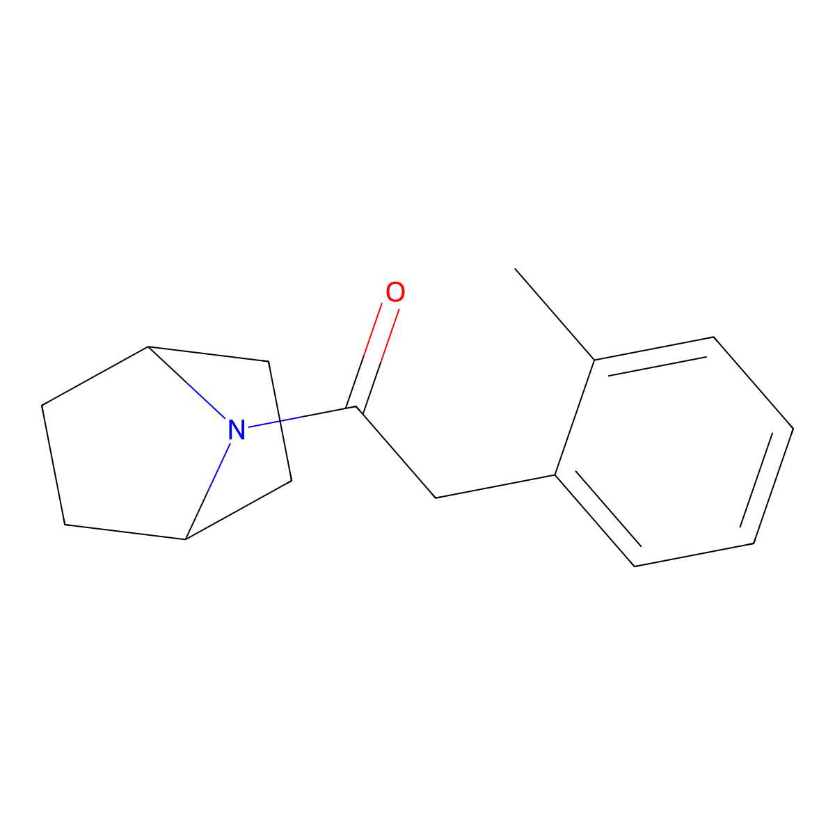 1-{7-Azabicyclo[2.2.1]heptan-7-yl}-2-(2-methylphenyl)ethan-1-one molecular structure, CAS 2877689-05-7