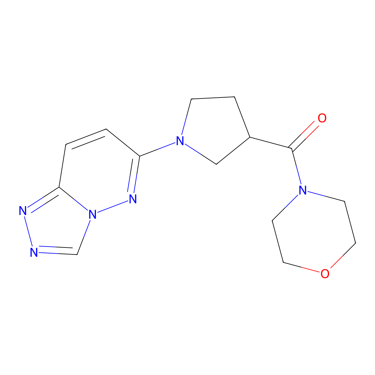 4-(1-{[1,2,4]Triazolo[4,3-b]pyridazin-6-yl}pyrrolidine-3-carbonyl)morpholine molecular structure, CAS 2877689-19-3