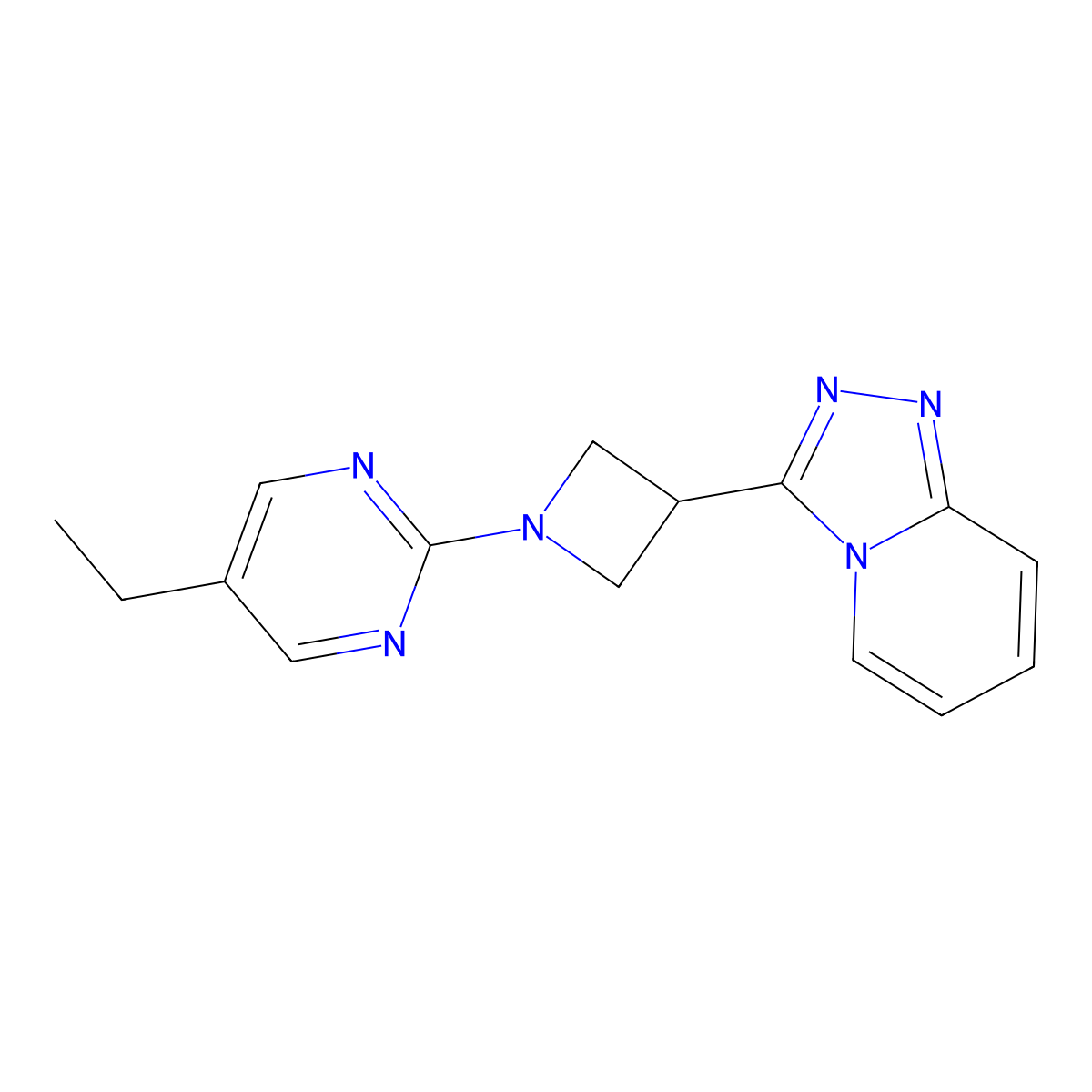 5-Ethyl-2-(3-{[1,2,4]triazolo[4,3-a]pyridin-3-yl}azetidin-1-yl)pyrimidine molecular structure, CAS 2877690-50-9