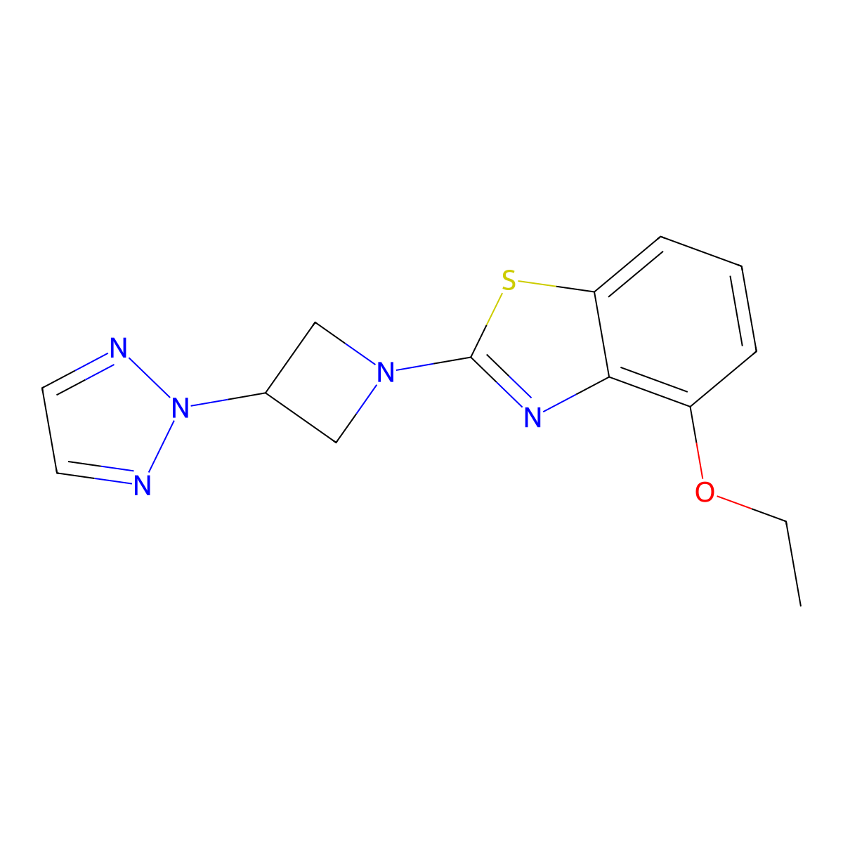 4-ethoxy-2-[3-(2H-1,2,3-triazol-2-yl)azetidin-1-yl]-1,3-benzothiazole molecular structure, CAS 2877691-03-5