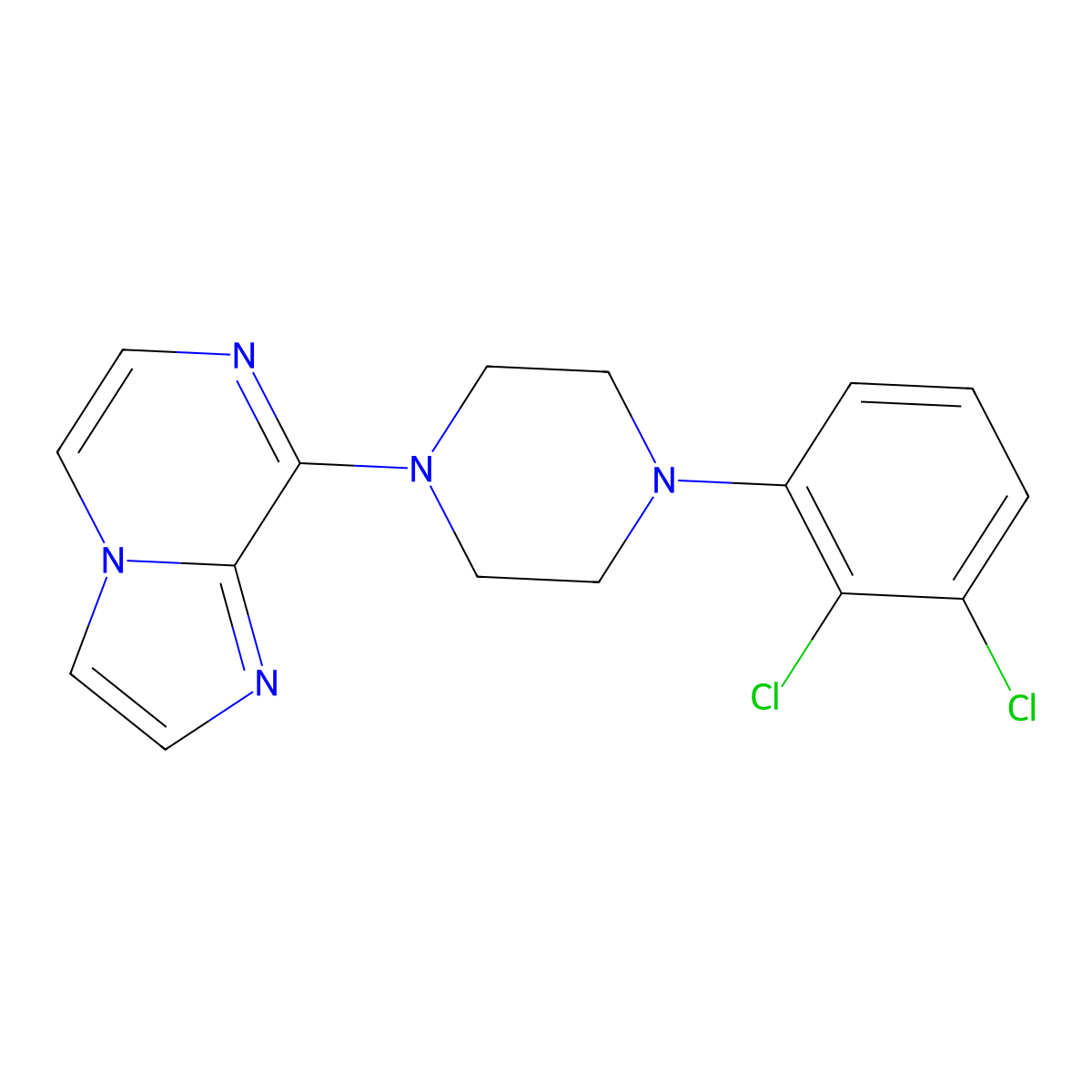 1-(2,3-Dichlorophenyl)-4-{imidazo[1,2-a]pyrazin-8-yl}piperazine molecular structure, CAS 2877691-07-9