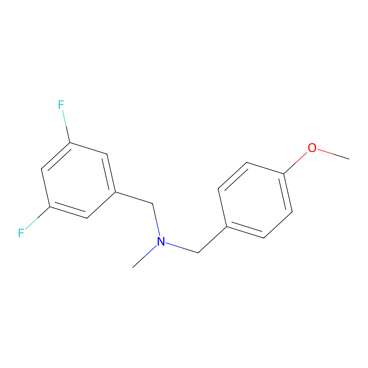 [(3,5-Difluorophenyl)methyl][(4-methoxyphenyl)methyl]methylamine molecular structure, CAS 2877691-28-4