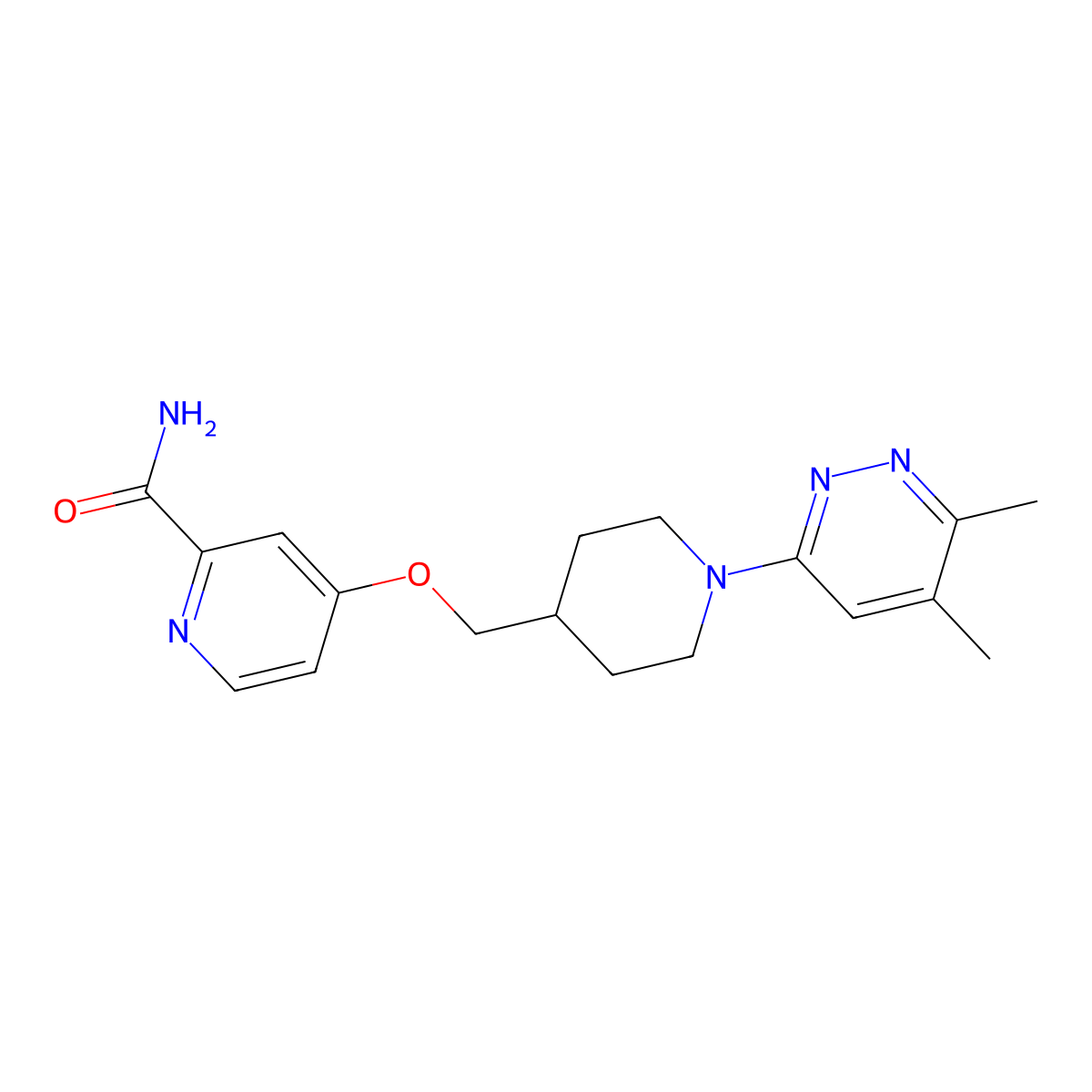 4-{[1-(5,6-Dimethylpyridazin-3-yl)piperidin-4-yl]methoxy}pyridine-2-carboxamide molecular structure, CAS 2877691-85-3