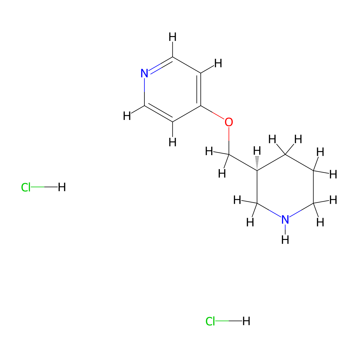 4-{[(3S)-piperidin-3-yl]methoxy}pyridine dihydrochloride molecular structure, CAS 2877692-03-8