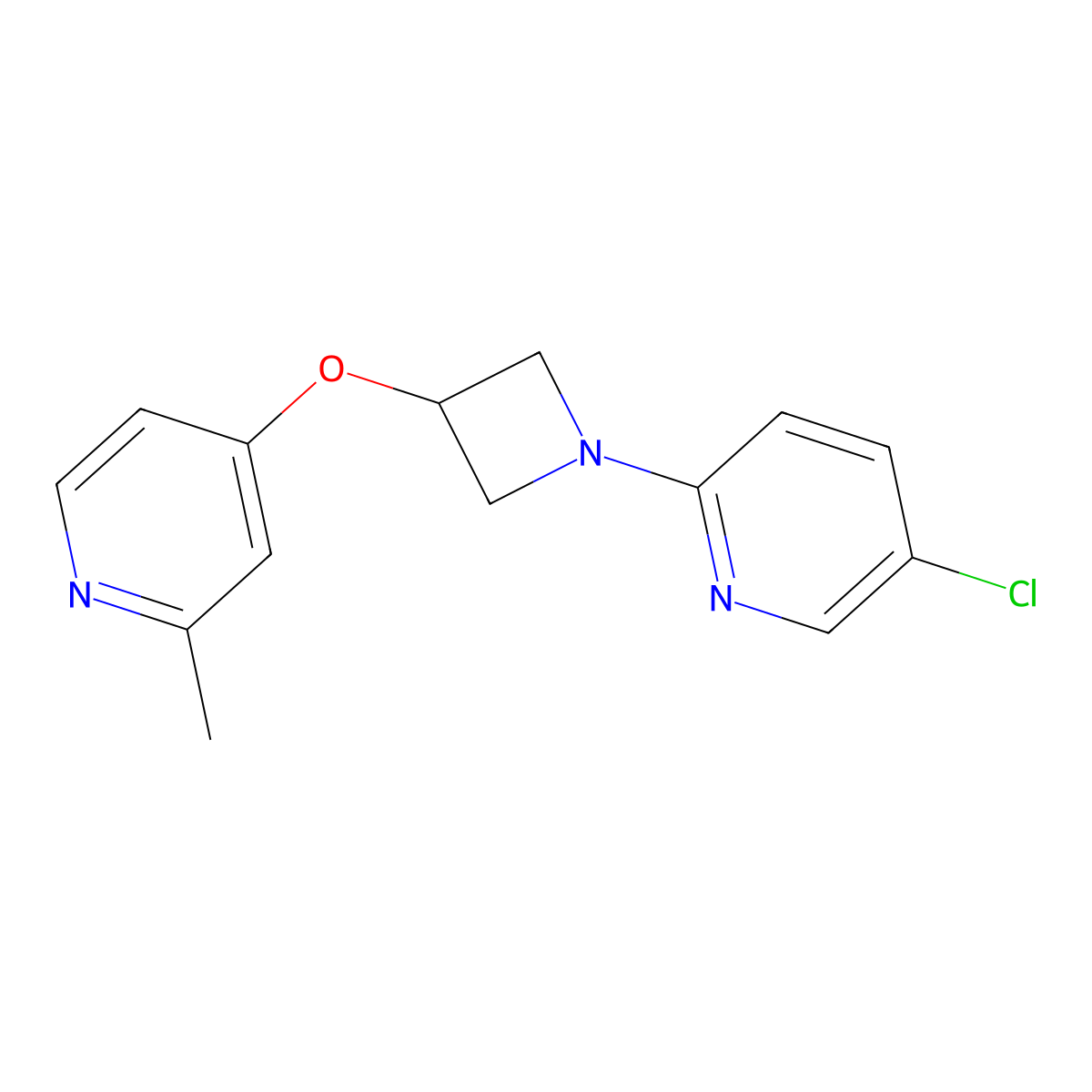 5-Chloro-2-{3-[(2-methylpyridin-4-yl)oxy]azetidin-1-yl}pyridine molecular structure, CAS 2877692-38-9