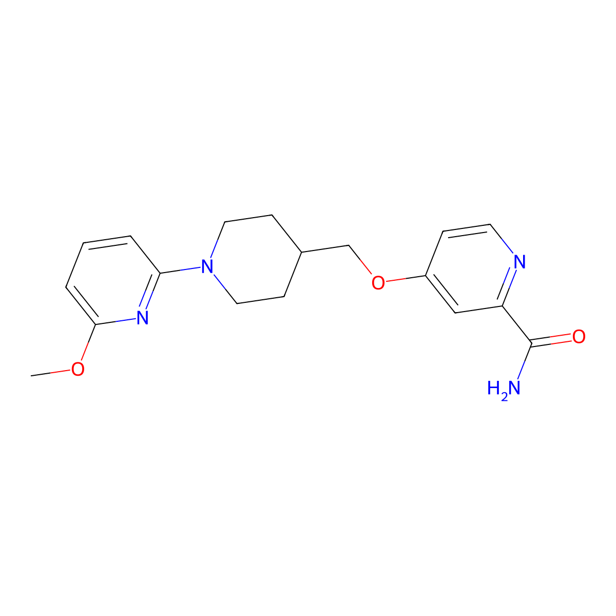4-{[1-(6-Methoxypyridin-2-yl)piperidin-4-yl]methoxy}pyridine-2-carboxamide molecular structure, CAS 2877701-59-0