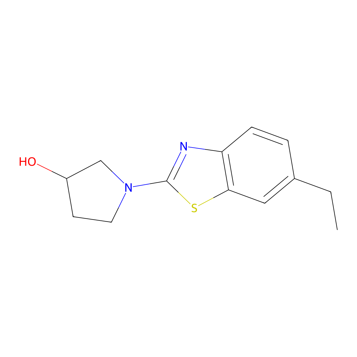 1-(6-Ethyl-1,3-benzothiazol-2-yl)pyrrolidin-3-ol molecular structure, CAS 2877702-18-4